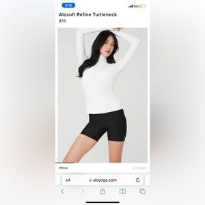 White Alosoft Refine Turtleneck
